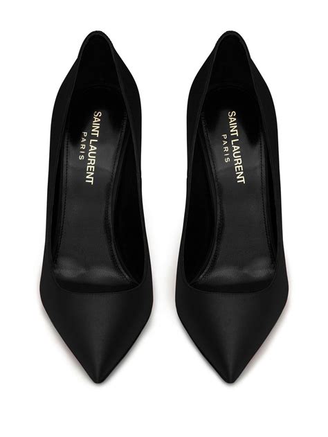 Saint Laurent Scarpin Marylin De Cetim Com Salto 11cm .